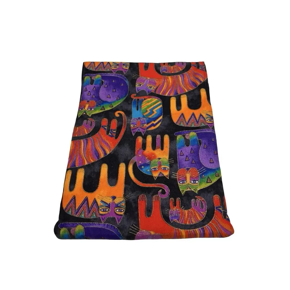 Notebook / Sketch book Pencil Pen Holder Organizer w/ Laurel Burch Cat Fabric